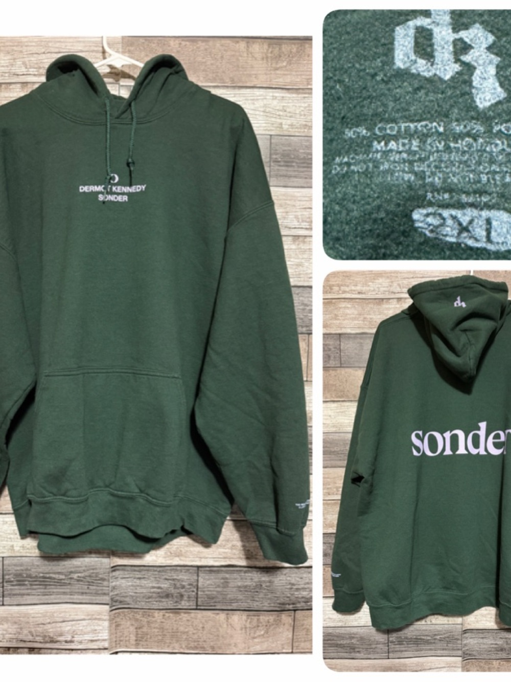 Dermot Kennedy Sonder Better Days Green Sweatshirt Hoodie Size 2XL Merch Band